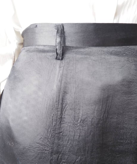 Satin Flared Long Skirt BK