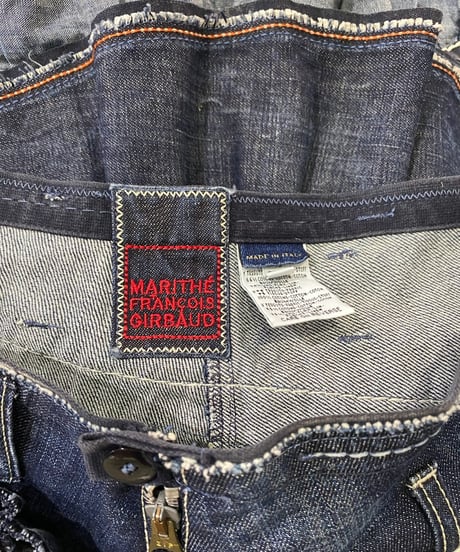 Marithe+Francois Girbaud Ruffles Denim Mini Skirt BL