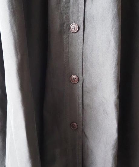Long Sleeve Shoulder Yoke Shirt Dress BK