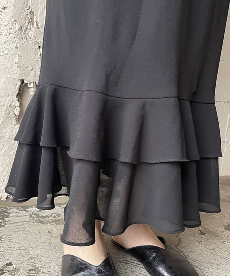 Mermaid Line Long Skirt BK