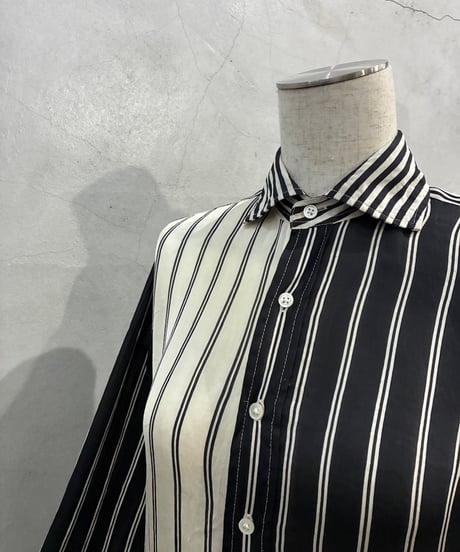 POLO RALPH LAUREN Multi Stripe Silk Shirt WH BK