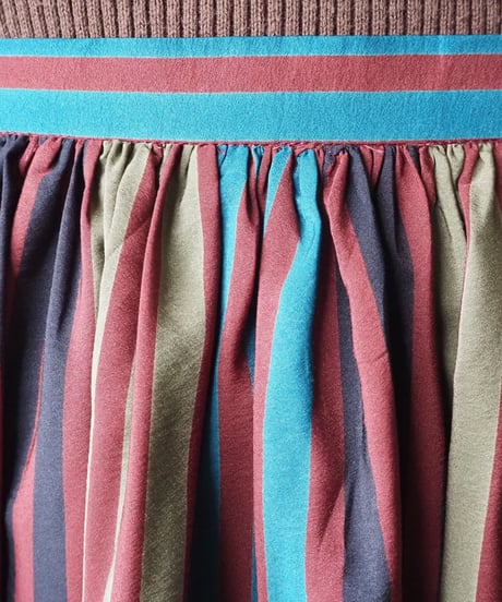Stripe Flared Skirt REBL