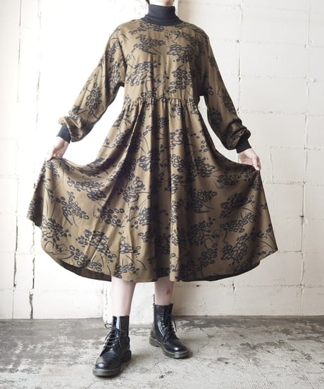 Turtle Neck Art Design Dress BKBR