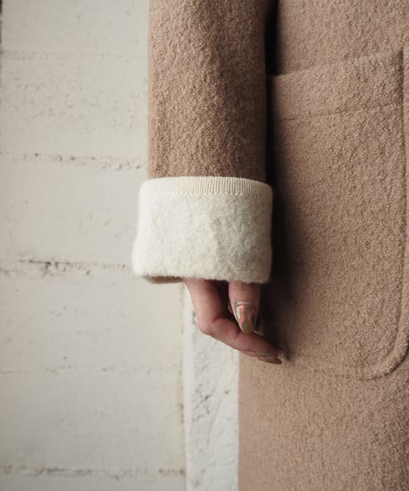 Bicolor Wool Coat BEIV