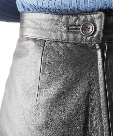 Leather Tight Mini Skirt BK