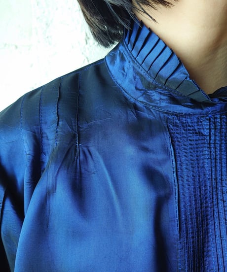 Volume Sleeve  Stand  Collar  Blouse NV