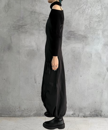 Drawstring Design Camisole Dress BK