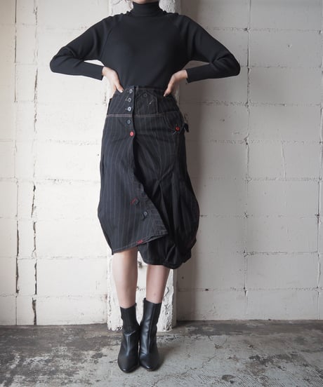 MARITHÉ FRANÇOIS GIRBAUD Stripe Design Skirt BKRE