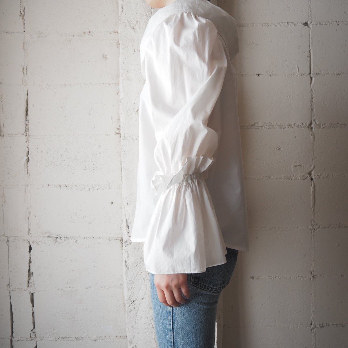 Big Collar, Cuffs White Shirt WH | Orfeo