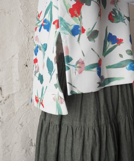 adidas Cropped Flower Print Track Jacket BKWH
