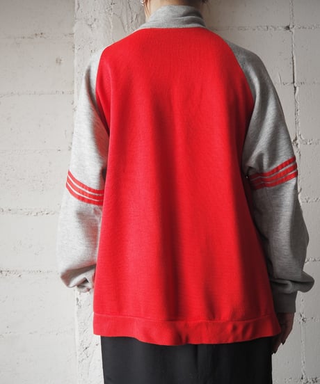1970-80's Two-tone Stand Collar Zip Up Sweat RELGR