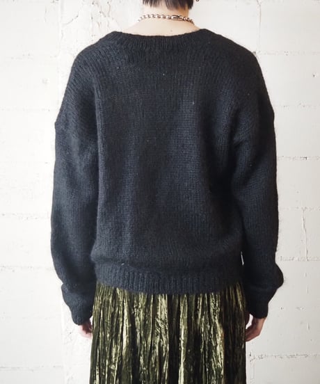 Mohair Knit Cardigan  BK
