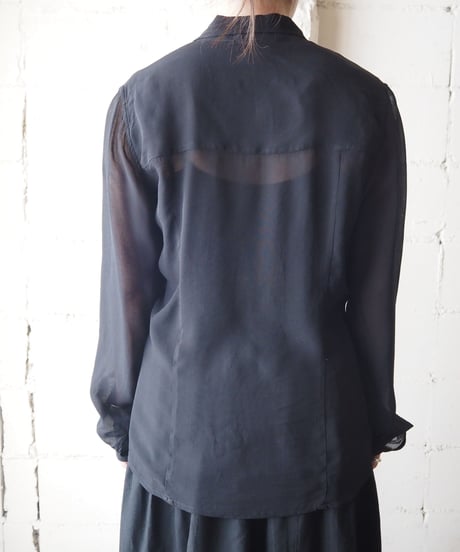 Seethrough L/S Shirt BK