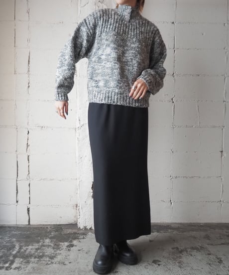 Mix Yarn High Neck Sweater GR