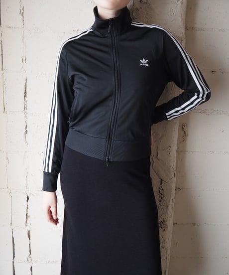 adidas Stand Collar Track Jacket BK WH