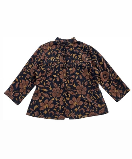 Botanical Pattern China Shirt BRBK