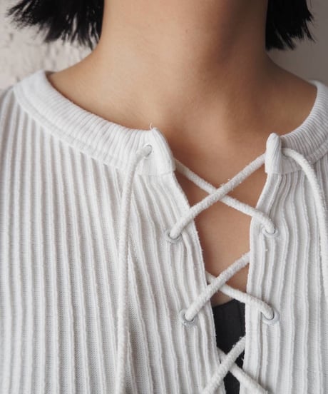 Lace Up Rib Sweat IV