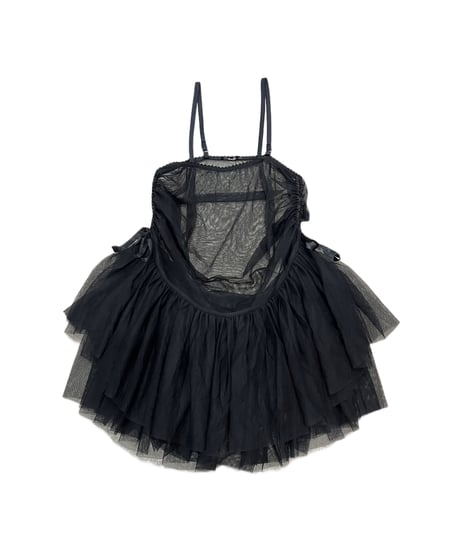 REMAKE Tulle Gather Camisole/Skirt BK