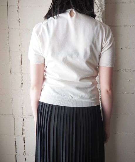1970's Euro Short Sleeve Solid Poly Knit WH