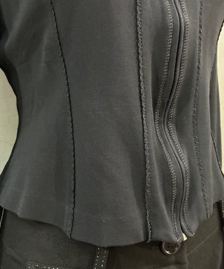 SPORTMAX Paneled Seam Design Zipup Tops BK
