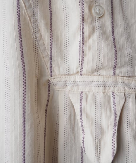 RALPH LAUREN Stripe Grandpa Shirt IVPUR