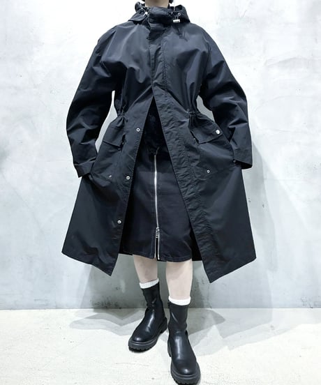 DIESEL Hoodied Nylon Coat BK