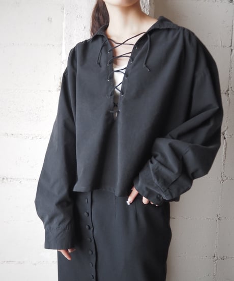 REMAKE Cropped Pirates Shirt BK