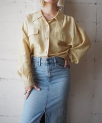 Open Collar Pure Silk Shirt YE