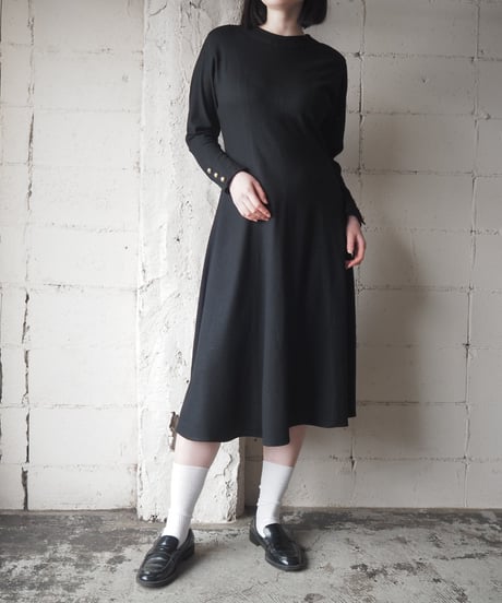 Liz Claiborne Cuff Button Dress BK