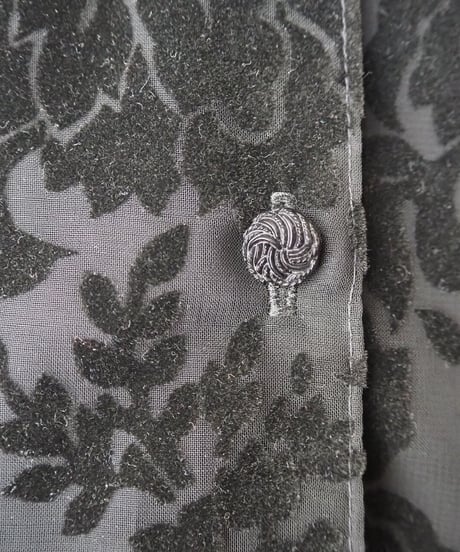 Flower Pattern Seethrough Shirt BK
