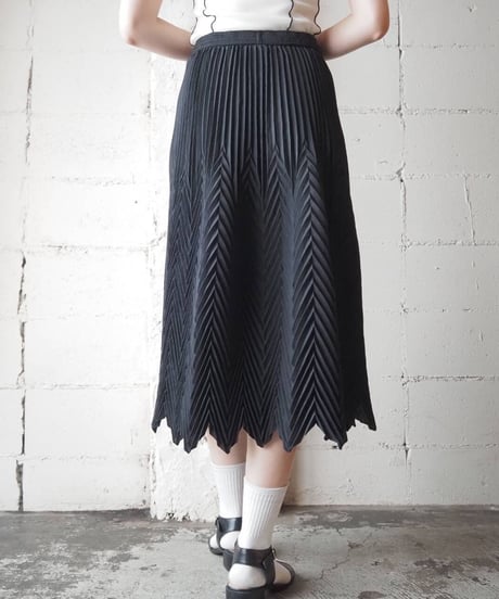 Design Pleated Easy Skirt BK