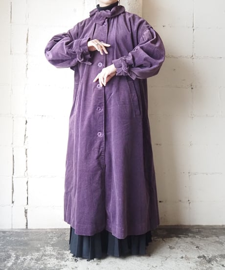 Corduroy Long Coat PUR