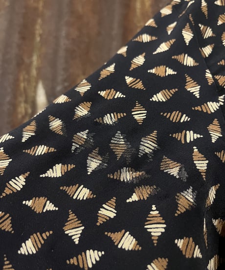 Open Collar Small Pattern Dress NV