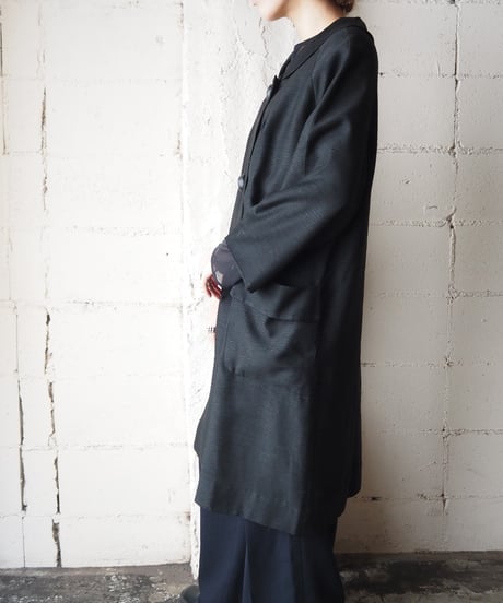 1950~60's Round Collar Coat BK