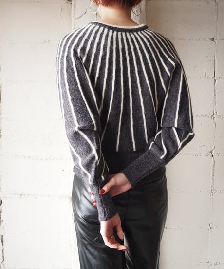 Dolman Sleeve Stripe Sweater GRWH