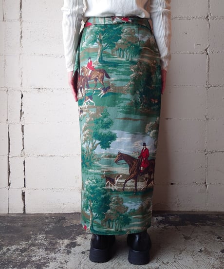 Horse Pattern Wrap Tight Skirt GN