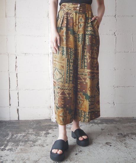 Pattern Wide Pants GRYEBR