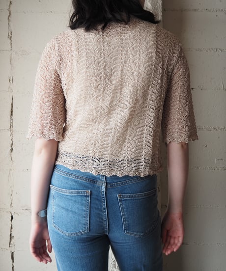 Crochet Wave Knit Summer Cardigan BE