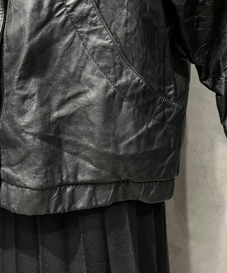 Leather Blouson Jacket BK