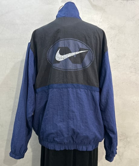 NIKE Zip Up Nylon Jacket BKBLWH