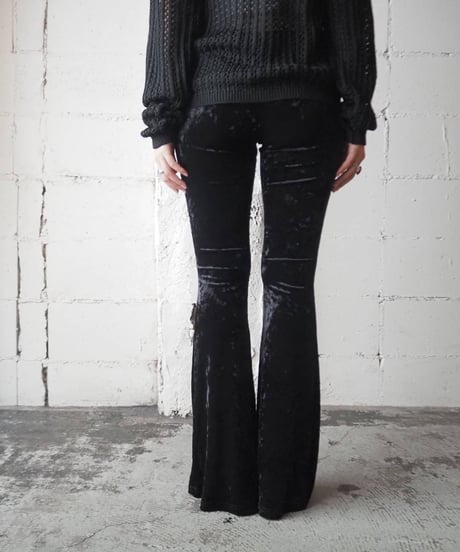Velour Flared Easy Pants BK
