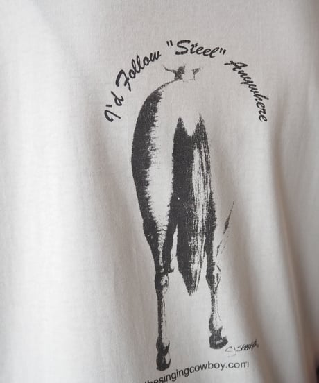 Horse Print Big Tee WH