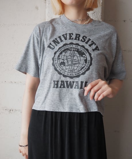 UNIVERSITY HAWAII Cropped Tee GR
