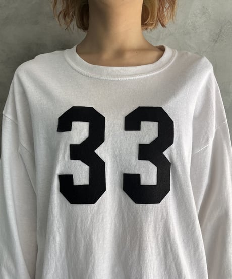 “33” Print Long Tee WHBK