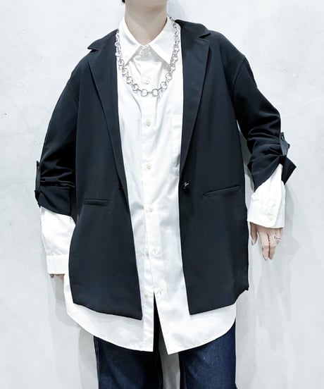 ARMANI EXCHANGE Slit Design Tailored Jacket BK