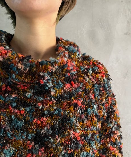 Mix Color Mock Neck Knit PIBL