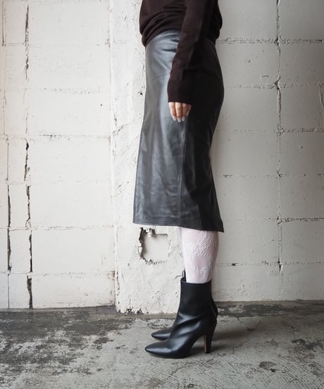 MaxMara Lether Tight Skirt DBR