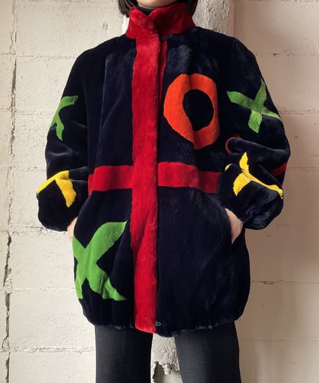 ○✕ Design Fake Fur Jacket BKREGN