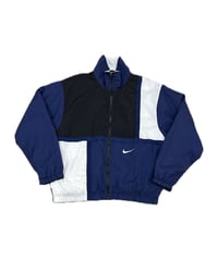 NIKE Zip Up Nylon Jacket BKBLWH