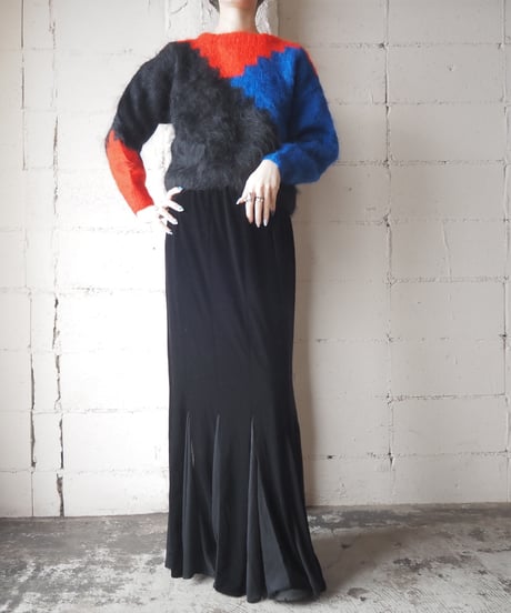 Tricolor Mohair Mix Knit BKREBL